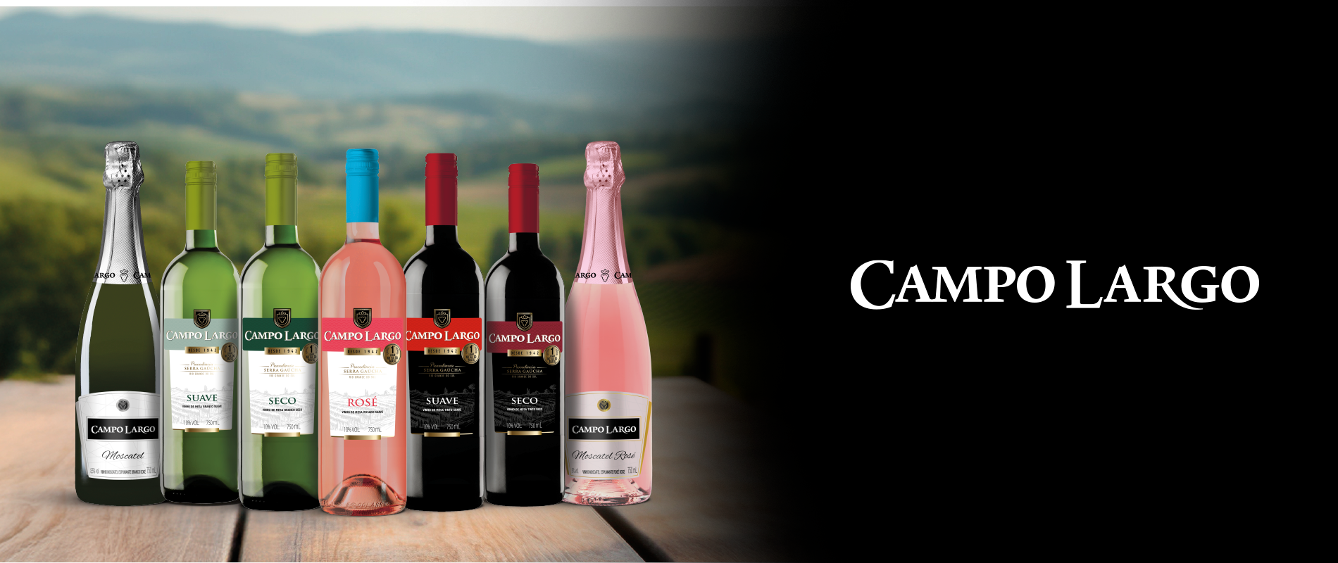 Parceiro Destaque! Vinhos, espumantes, sucos, água de coco e chopp de vinho, Campo Largo é certeza de sabor e qualidade!